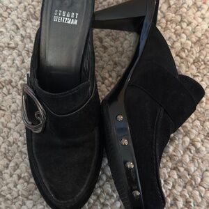 Stuart Weitzman Black Mules/Clogs